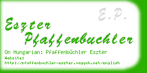 eszter pfaffenbuchler business card