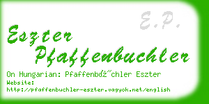 eszter pfaffenbuchler business card